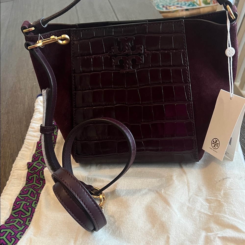 Tory Burch Dark Purple Crossbody Bag